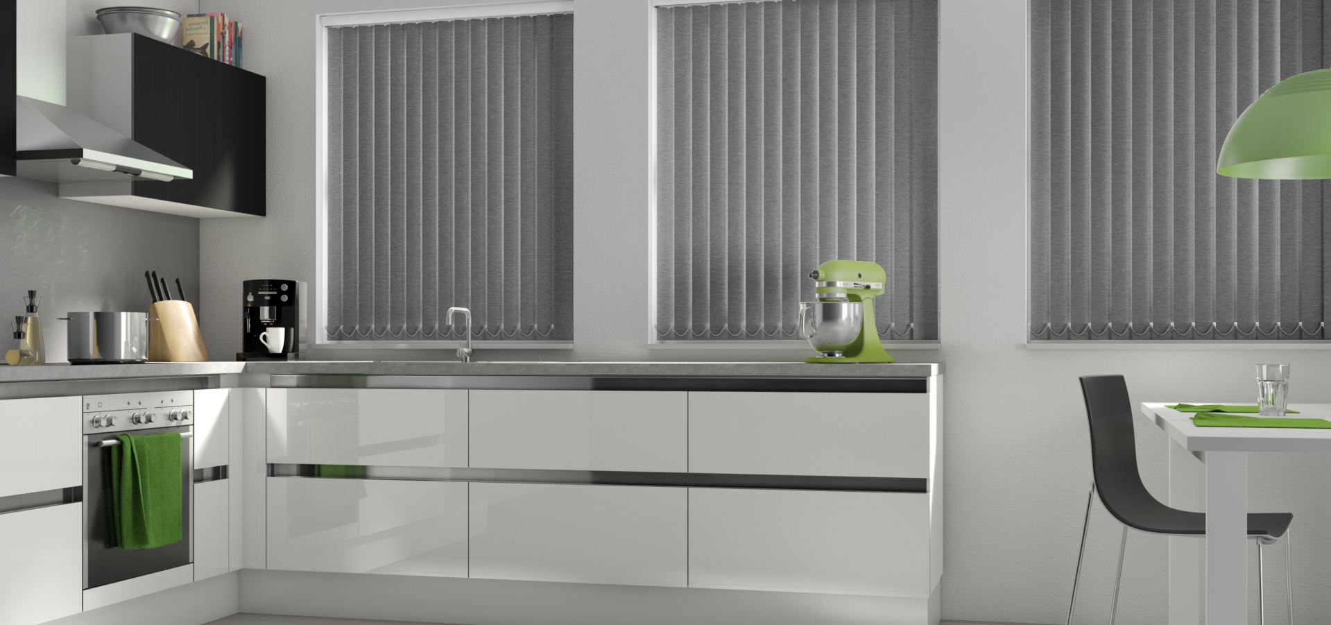 Vertical blinds - window covering style inspiration